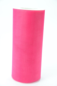 6 Inches Wide x 25 Yard Tulle, Fuchsia (1 Spool) SALE ITEM